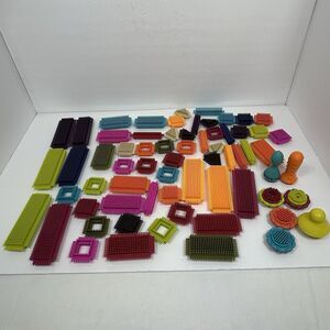 Bristle Blocks Building Assorted Lot 66PC Loose STEM Toys Colorful